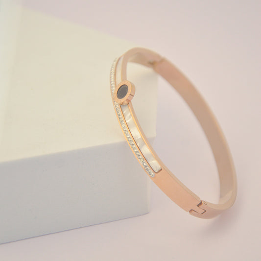 Rose Gold Plated Halo Crystal Bracelet
