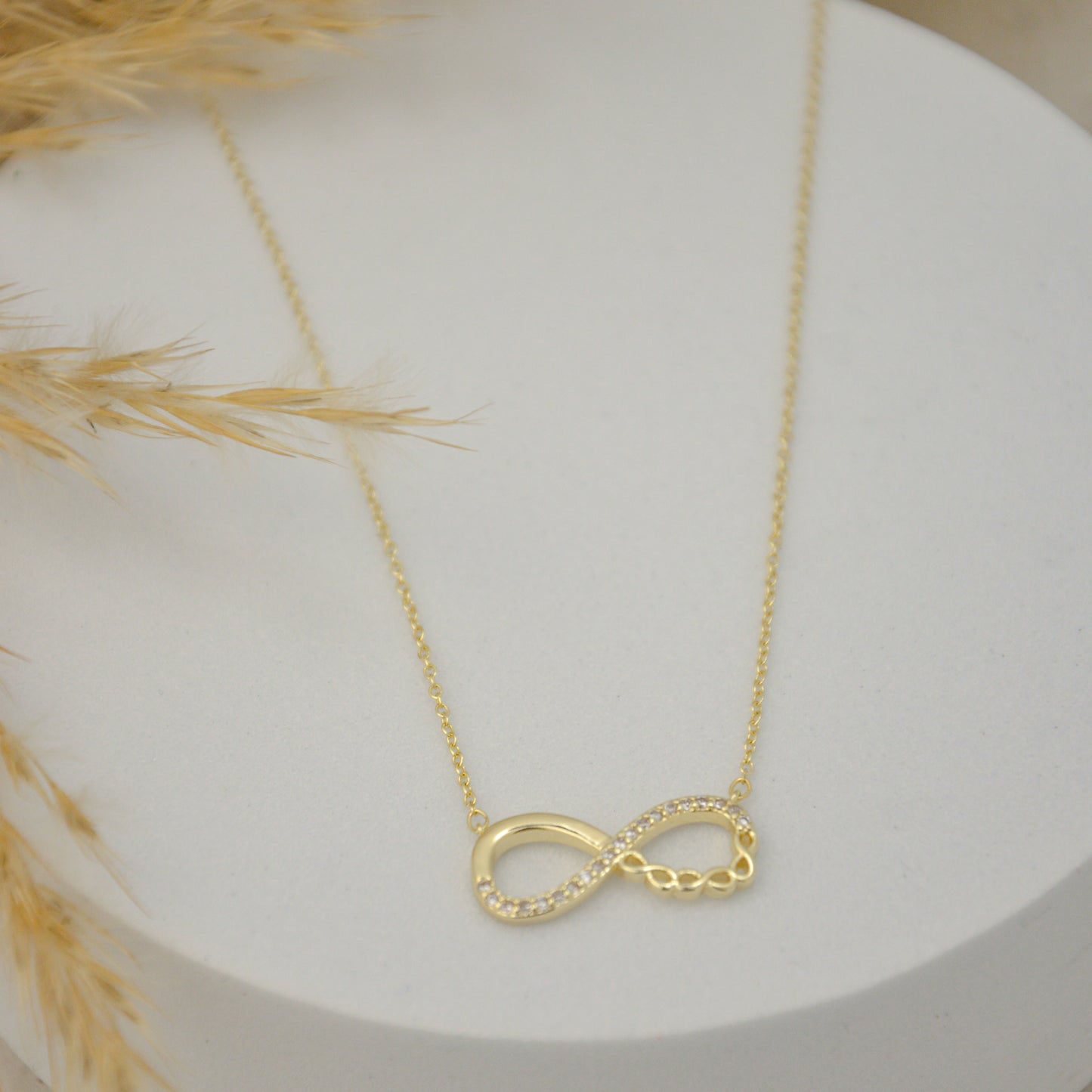 Gold plated Infinity Symbol Pendant Necklace