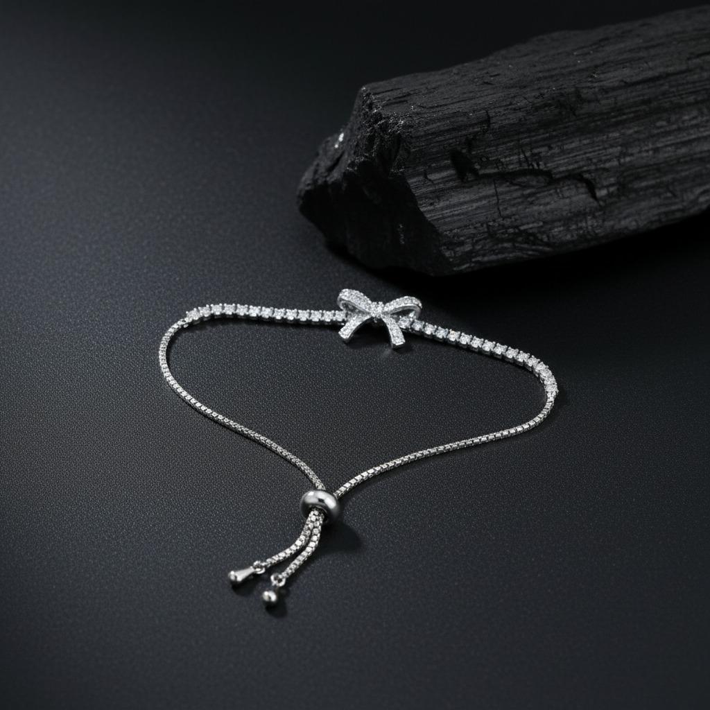 Zircon Bow Adjustable Bracelet for Women
