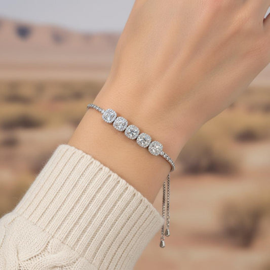 Round Zircon Tennis Bracelet for Women