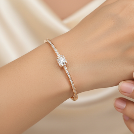 Elegant Square Crystal Western Bracelet