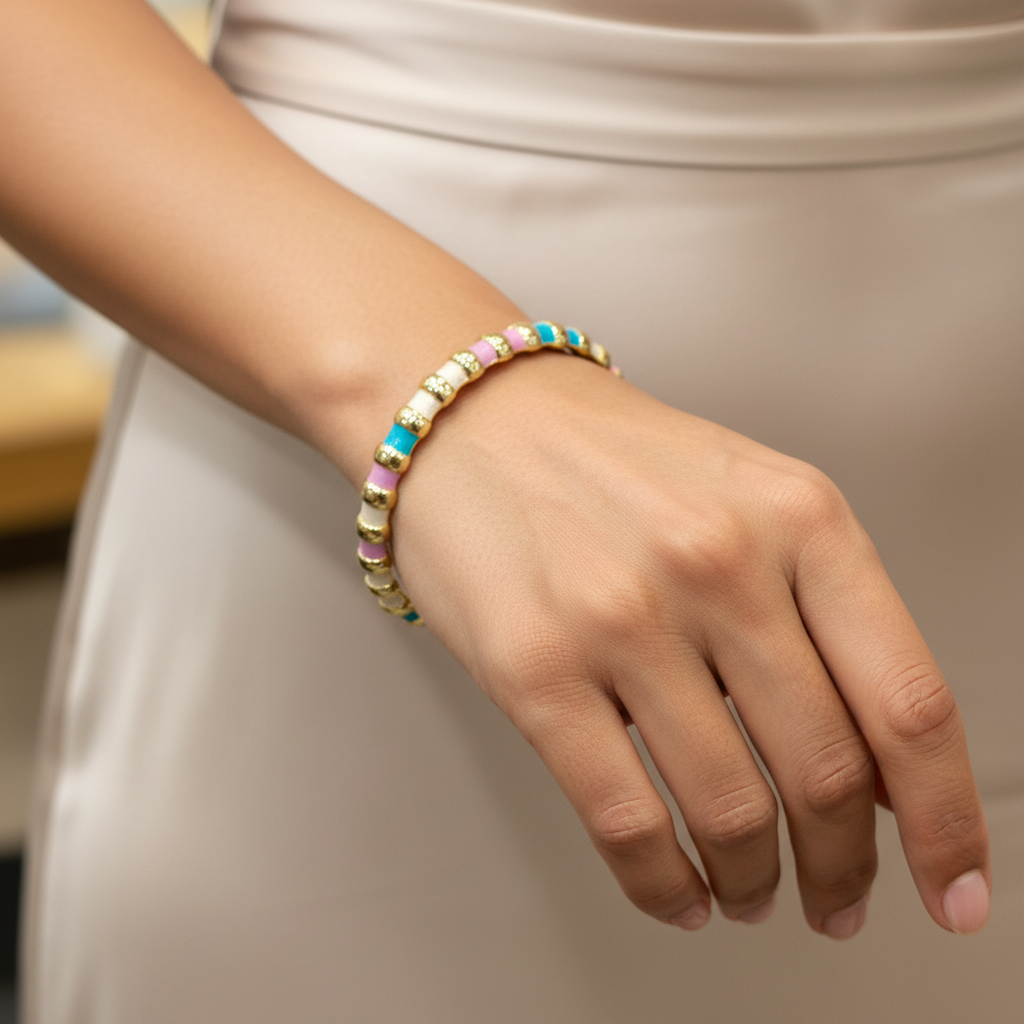 Elegant Multicolor Minakari Openable Western Bracelet Kada