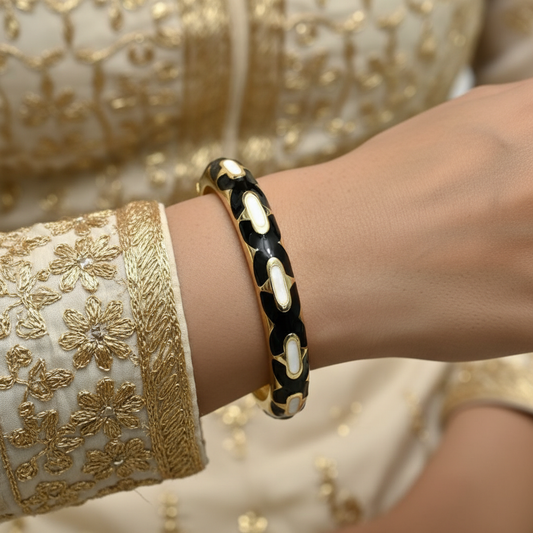 gold Enamel Charm Bracelet for Kids