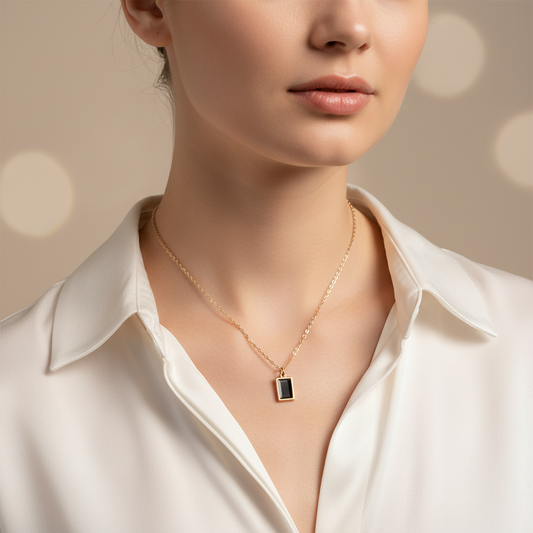 Round Crystal Solitaire Pendant Necklace for Women