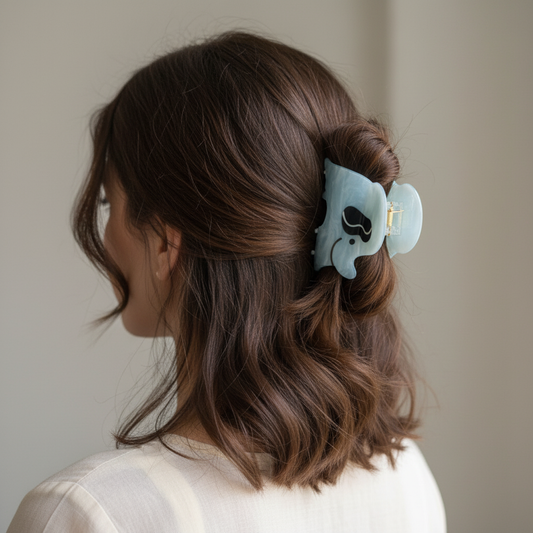 Minimal Cute Animal Hair Claw Clip for Women