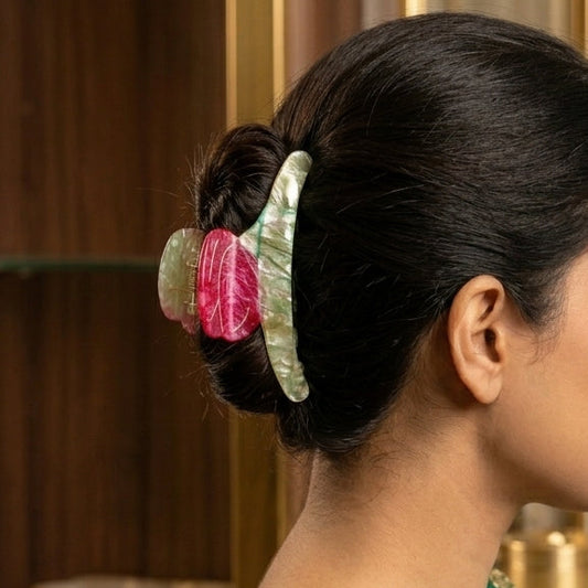 Rosebud Cellulose Acetate Hair Claw