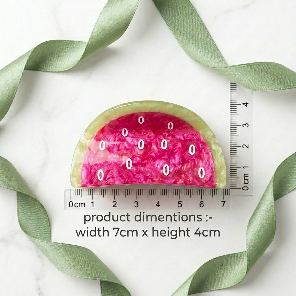 Watermelon Slice Cellulose Acetate Hair Claw