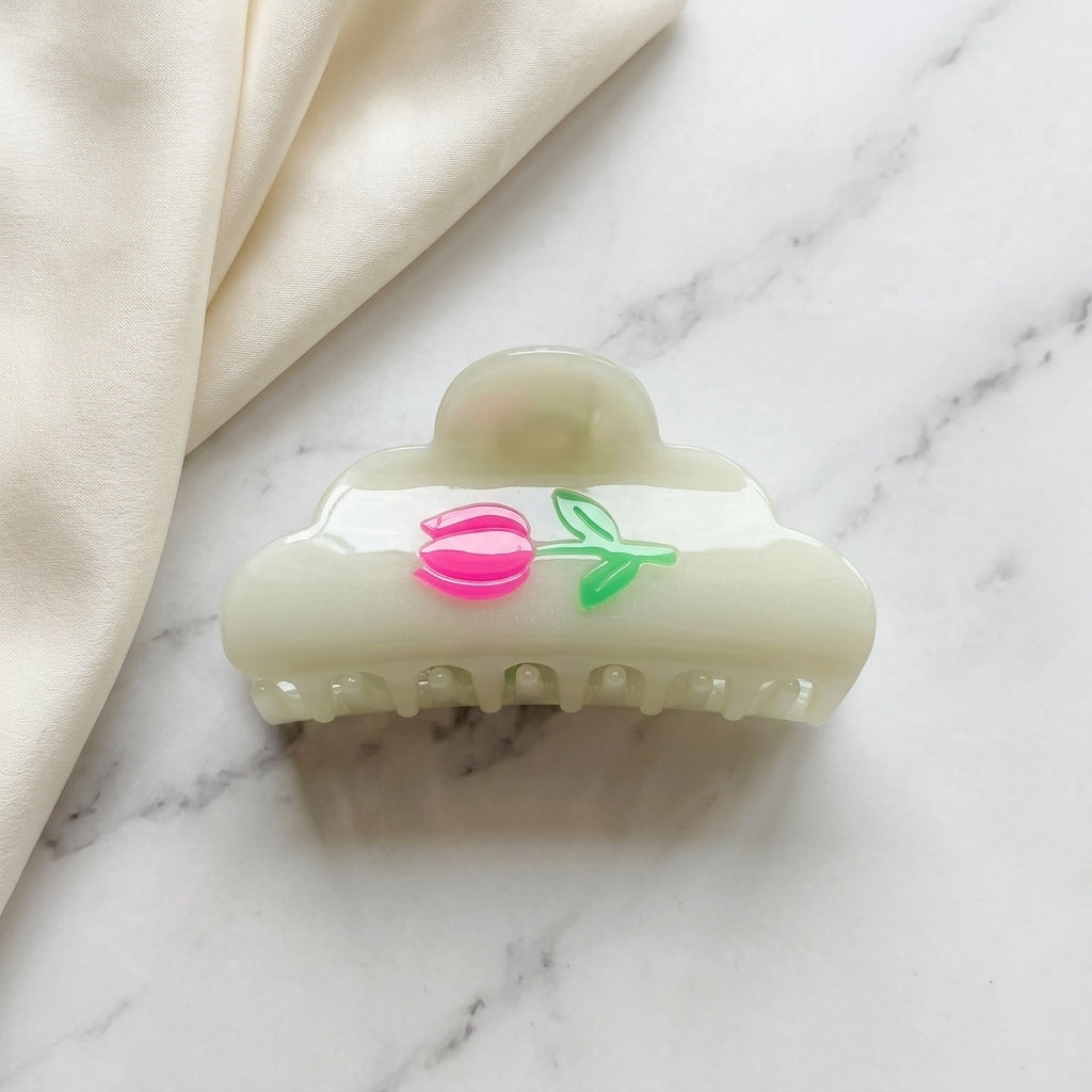 Cloud Tulip Cellulose Hair Claw