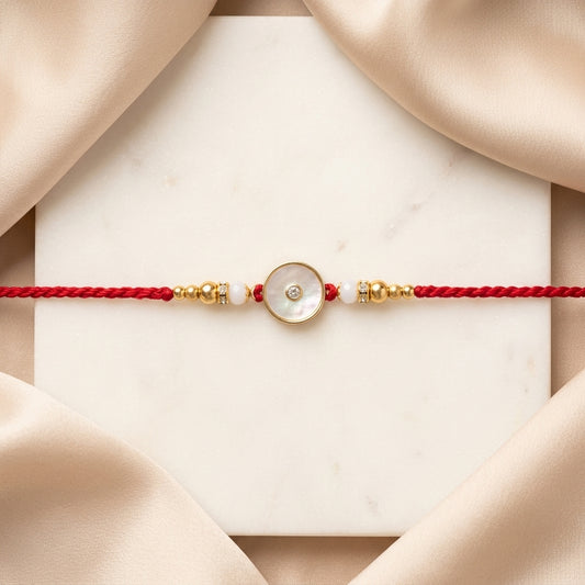 Minimalist Mother of Pearl Rakhi