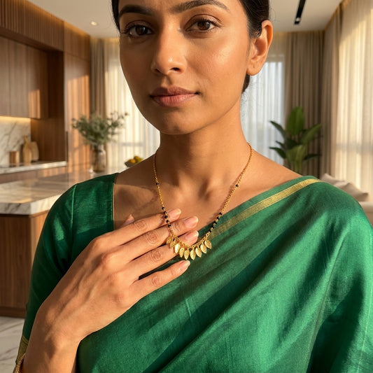 Vanya Leaf Charm Mangalsutra for Women