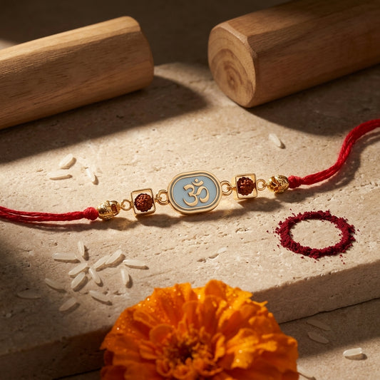 Spiritual Rudraksha Om Rakhi