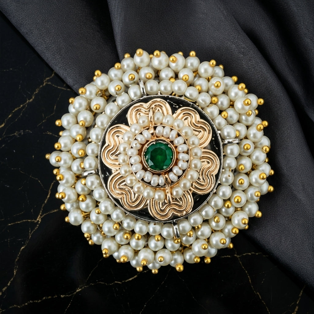 Floral German Silver Statement Ring