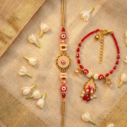 Protective Evil Eye Designer Bhai Bhabhi Rakhi