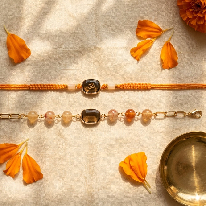 Serene Om Designer Bhai Bhabhi Rakhi