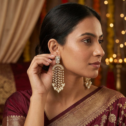 Regal Emerald Layered Earrings