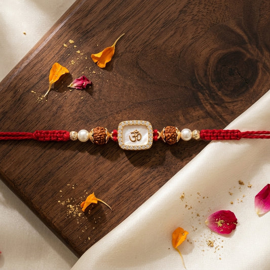 Om Mother-of-Pearl Designer Rakhi