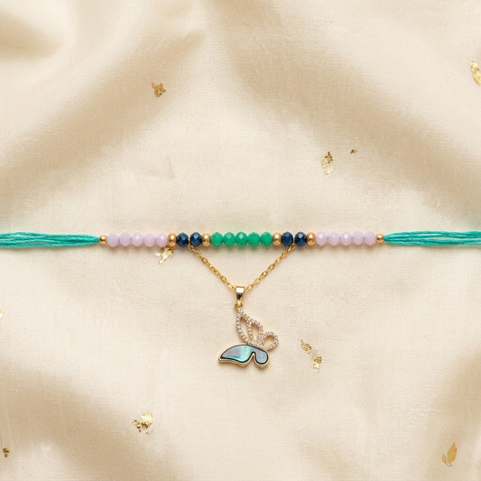 Ethereal Butterfly Lumba Rakhi for Bhabhi