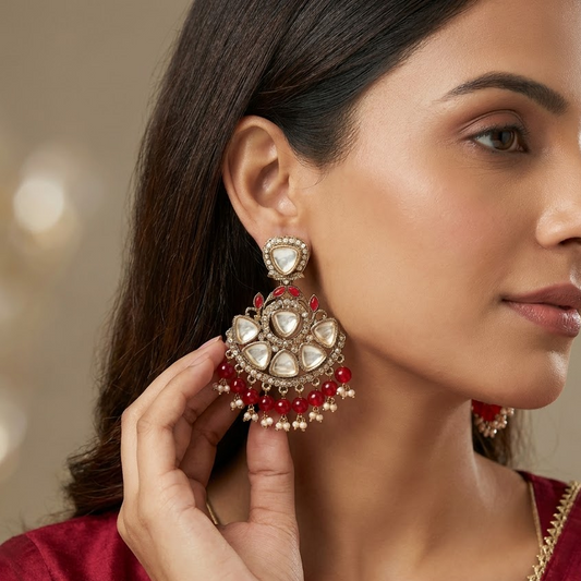 Antique MOP Earrings with Pearl Drops