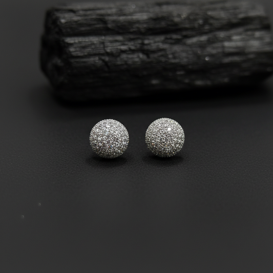 Classic Crystal Ball Stud Earrings