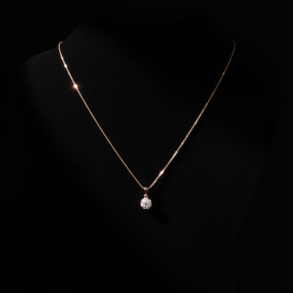 Elegant Single Stone Pendant Necklace