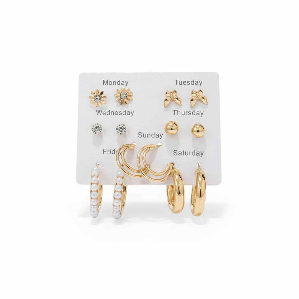 Multi Design Earring Set for Women (Set no.5)