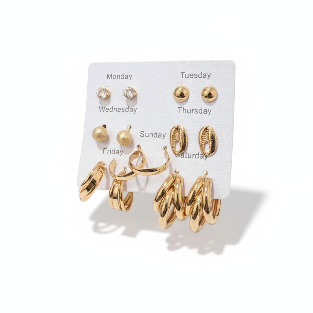 Multi Design Earring Set for Women (Set no.7)