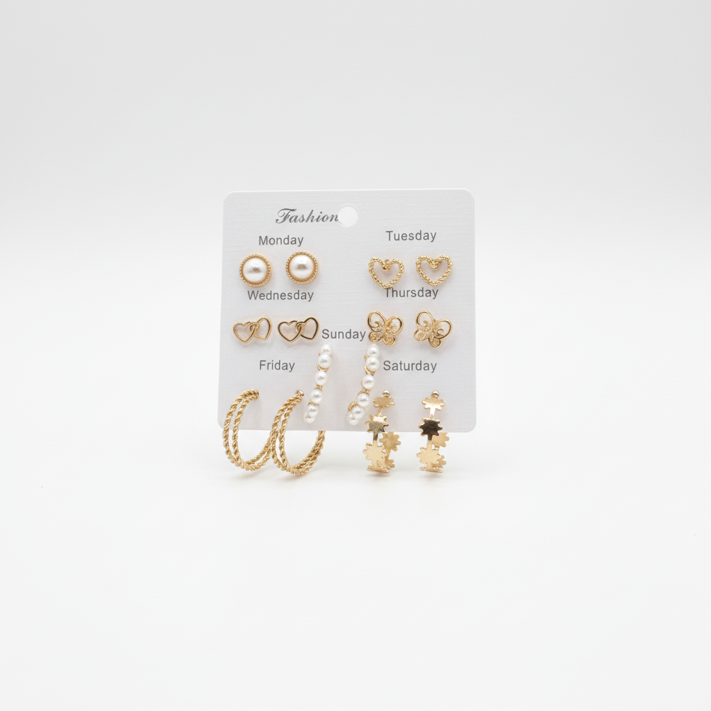 Multi Design Earring Set for Women (Set no.10)