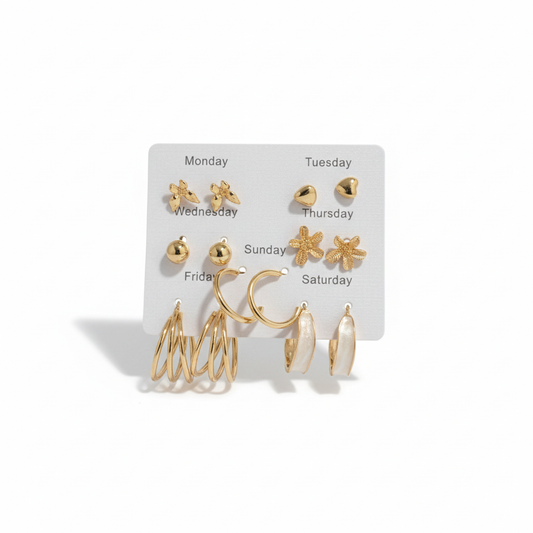 Multi Design Earring Set for Women (Set no.2)