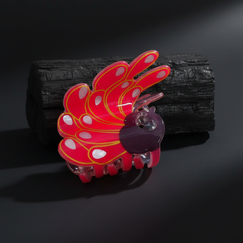 Peacock Butterfly Hair Claw Clip for Women