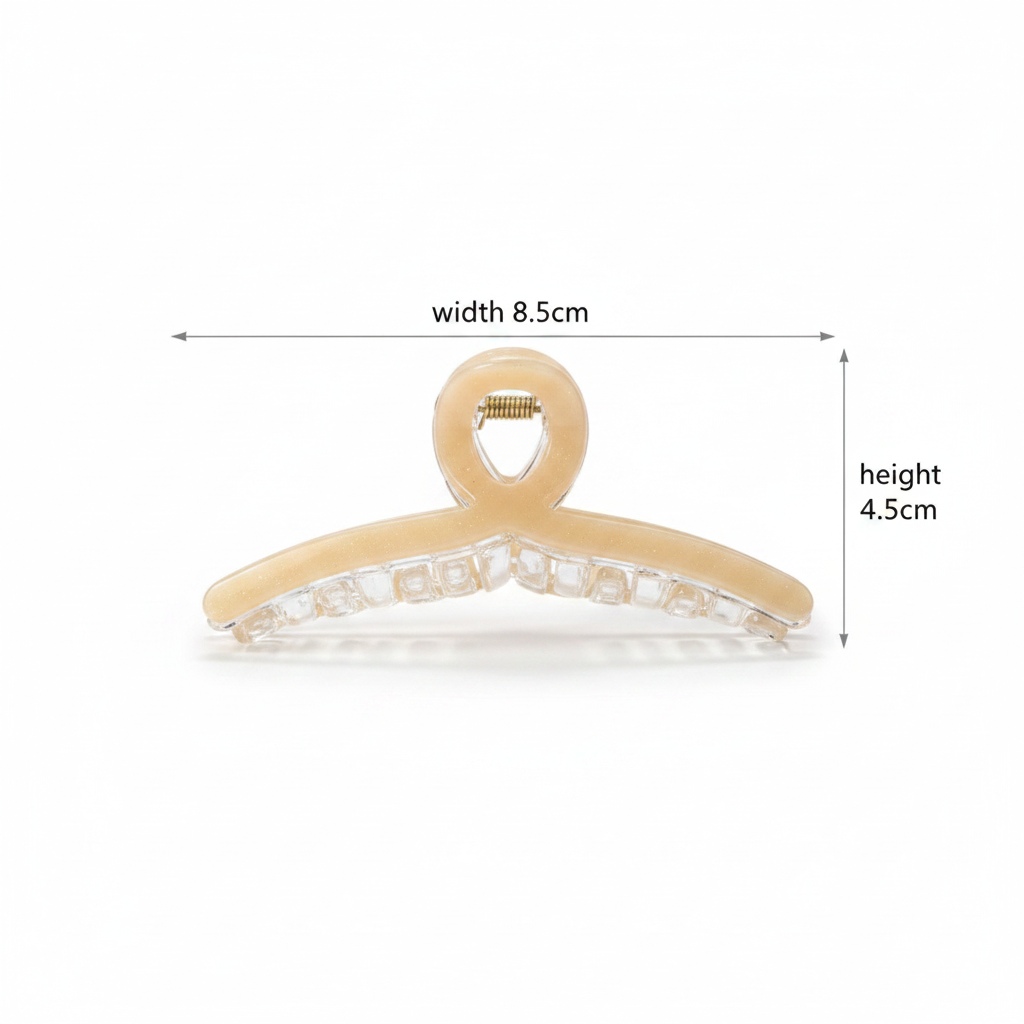 Minimal Beige Hair Claw Clip for Women