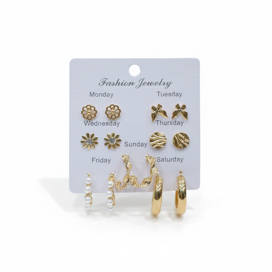 Multi Design Earring Set for Women (Set no.23)