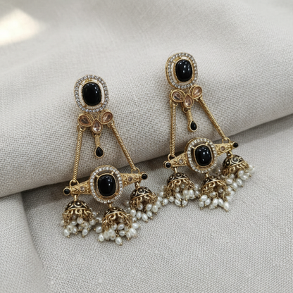 Royal Pearl Jhumka Drop Earrings for Women | Lady Zone