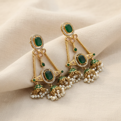 Royal Pearl Jhumka Drop Earrings for Women | Lady Zone