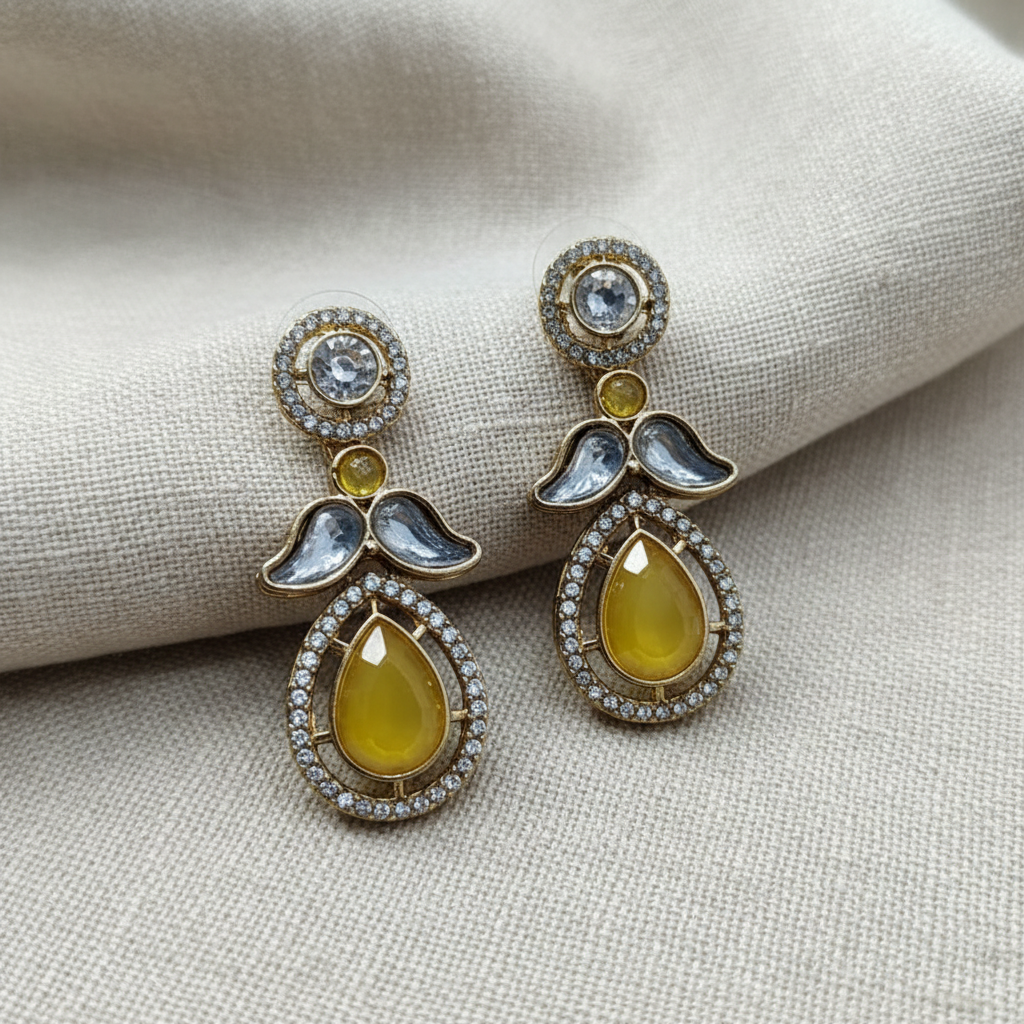 Luxury American Diamond Teardrop Earrings for Women | Lady Zone