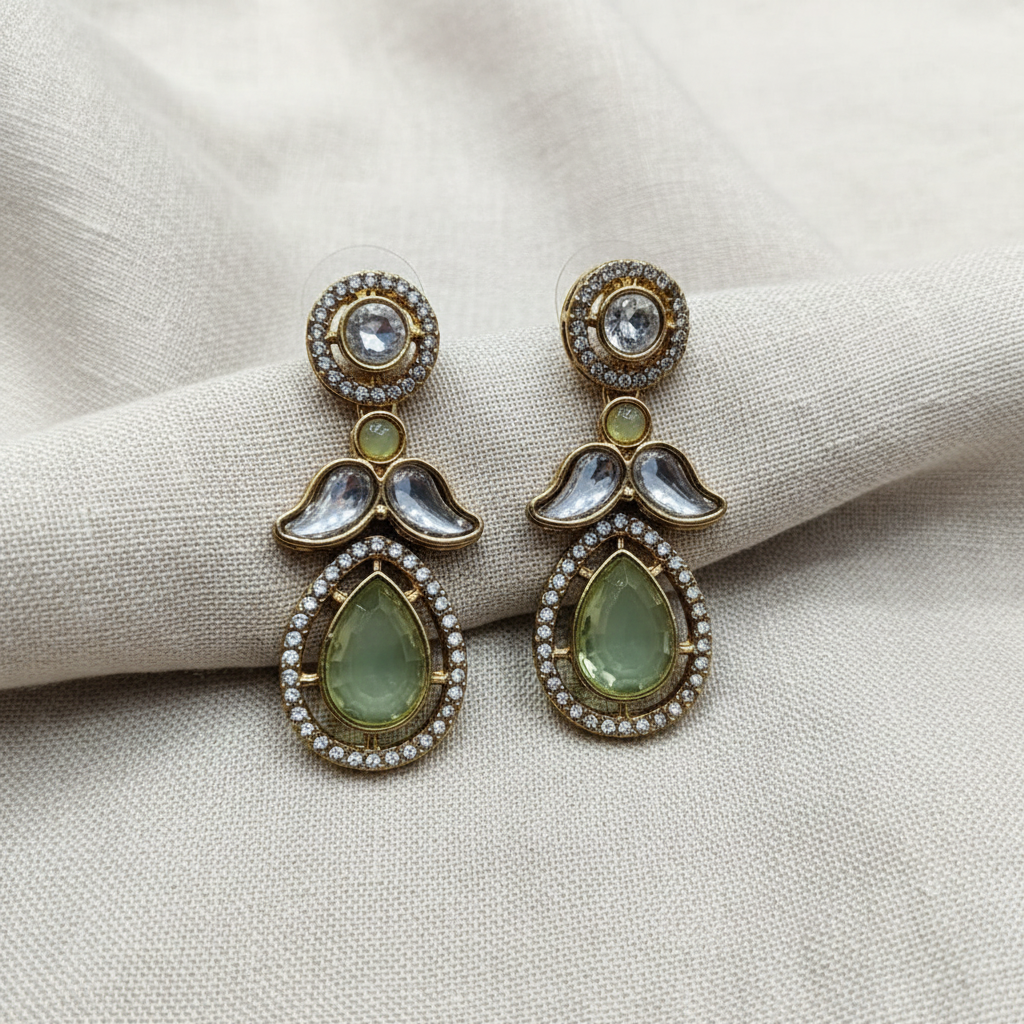 Luxury American Diamond Teardrop Earrings for Women | Lady Zone
