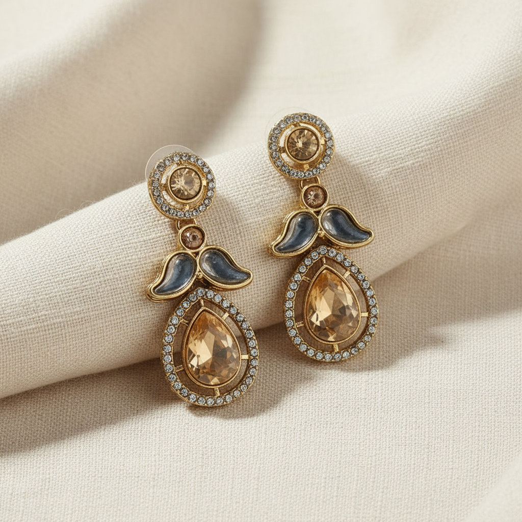 Luxury American Diamond Teardrop Earrings for Women | Lady Zone