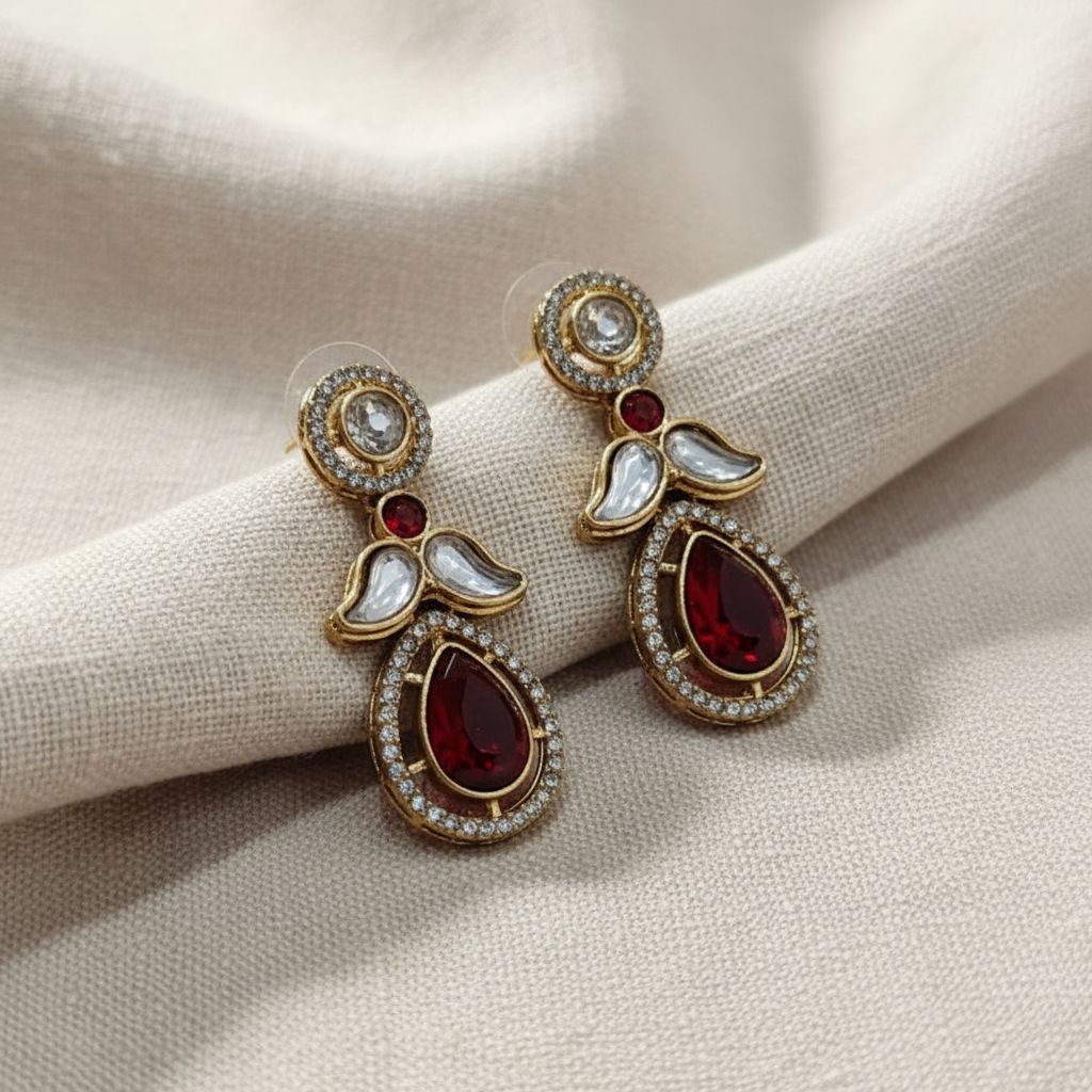 Luxury American Diamond Teardrop Earrings for Women | Lady Zone
