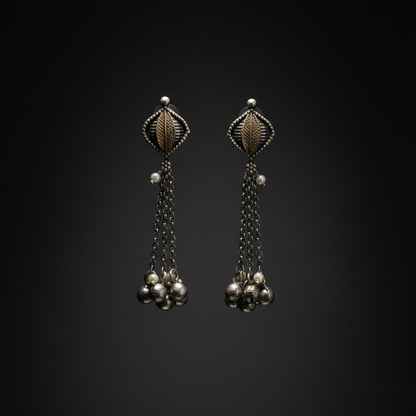 Antique Long Chain Drop Earrings