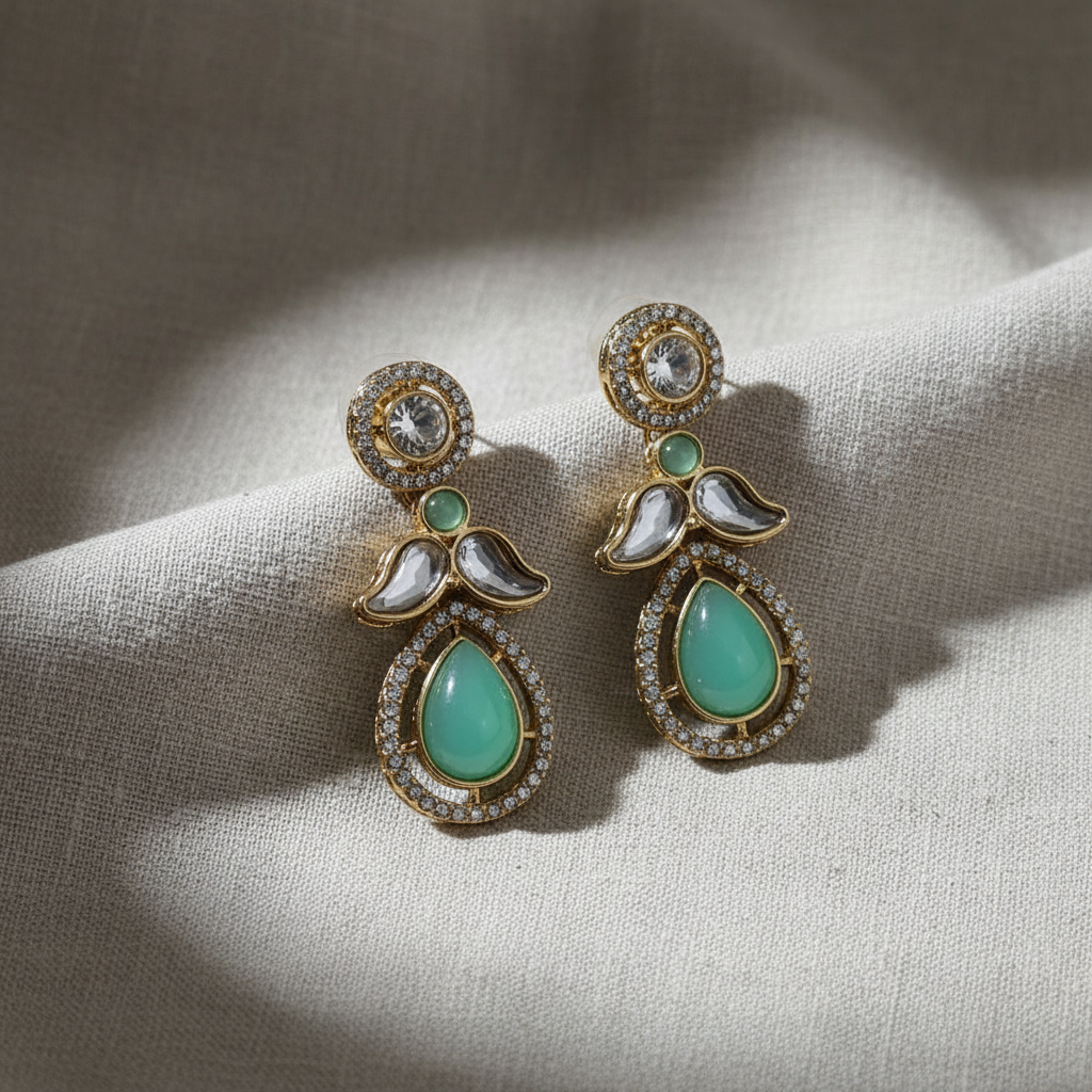 Luxury American Diamond Teardrop Earrings for Women | Lady Zone