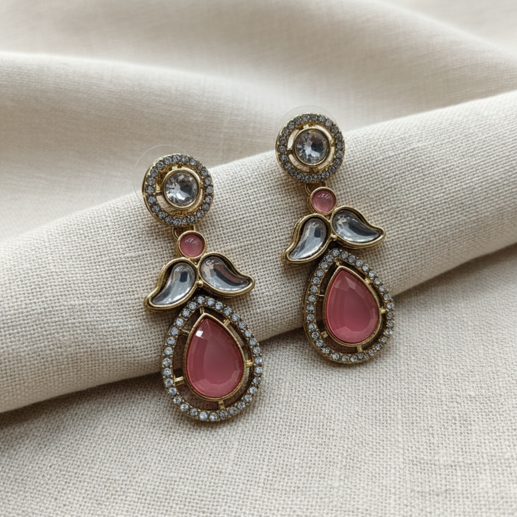 Luxury American Diamond Teardrop Earrings for Women | Lady Zone