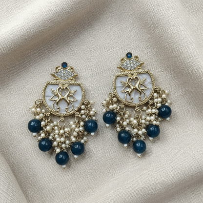 Royal Swan Pearl Drop Earrings for Women | Lady Zone
