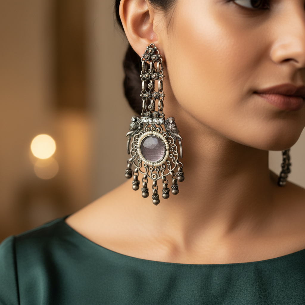 Ethnic Statement Dangler Earrings