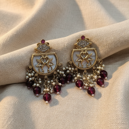 Royal Swan Pearl Drop Earrings for Women | Lady Zone