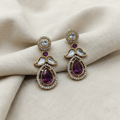 Luxury American Diamond Teardrop Earrings for Women | Lady Zone