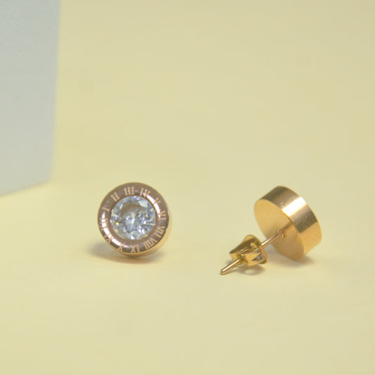 Timeless Roman Sainless Steel Stud Earrings