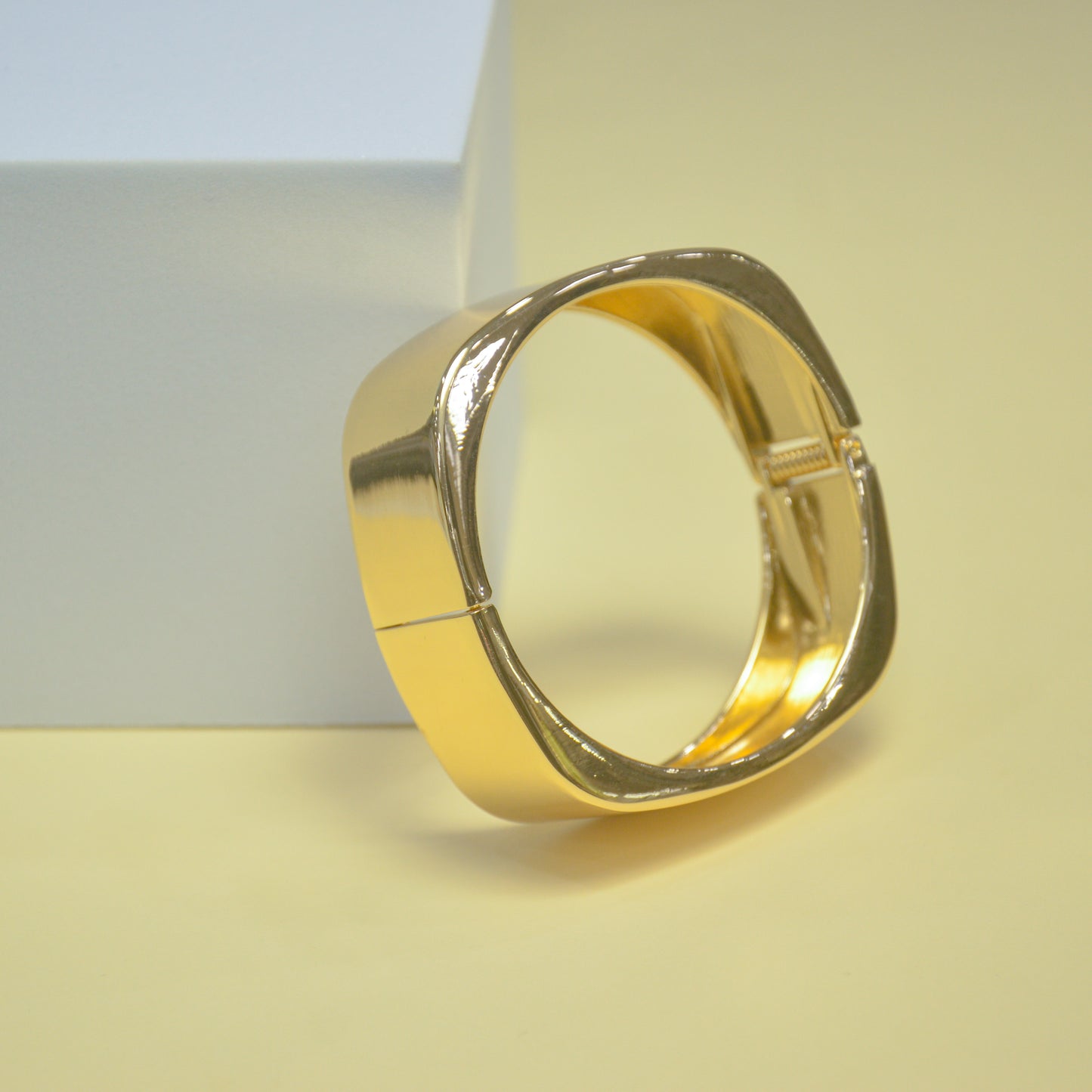 Minimalist Square Gold Cuff Bracelet