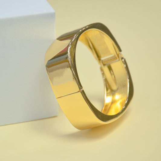 Minimalist Square Gold Cuff Bracelet