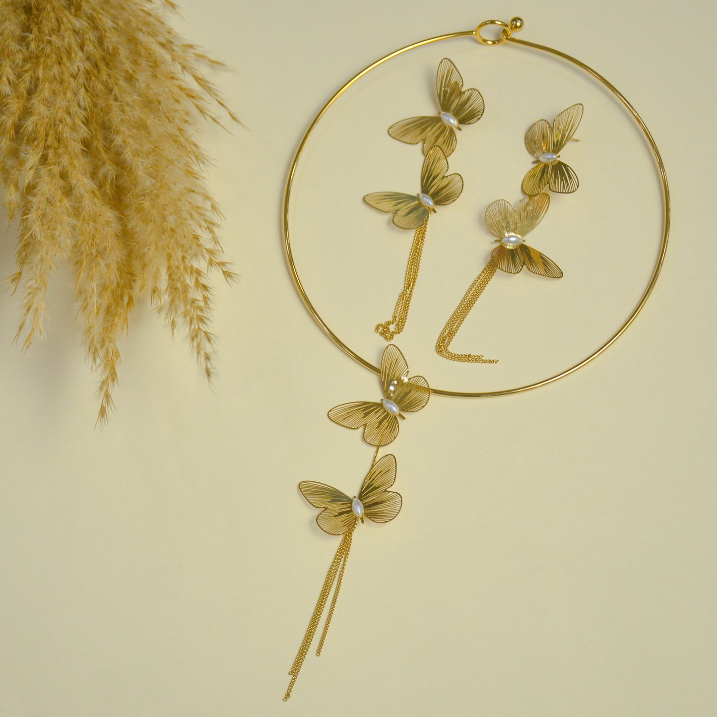 Butterfly Choker Mala Set