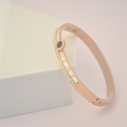 Rose Gold Plated Halo Crystal Bracelet