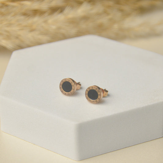 Midnight Charm SS Stud Earrings